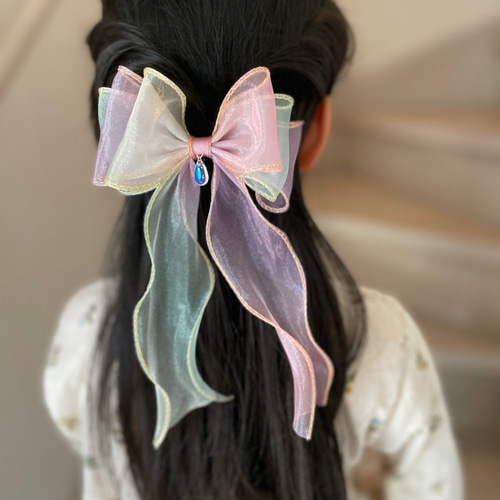 幻の人魚姫 ふわりん×グラデーション ×レイヤード× オーガンジーリボン 