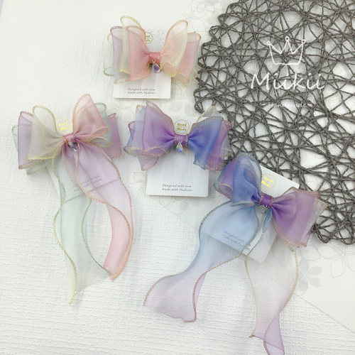 幻の人魚姫 ふわりん×グラデーション ×レイヤード× オーガンジーリボン 
