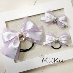 カラフルインコさんのヘアゴムセット（4本組）セキセイインコの