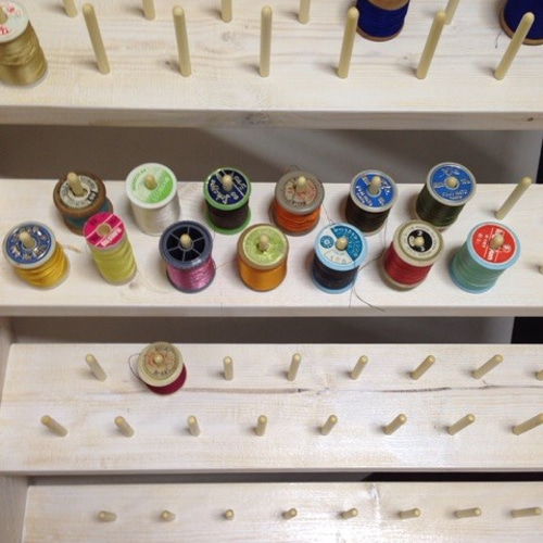 ダリヤ印 ミシン糸棚　アンティーク棚 ダリヤ印 ミシン糸棚アンティーク棚