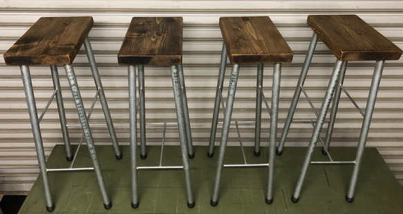 4脚セット バーチェア カウンターチェア 椅子（チェアー