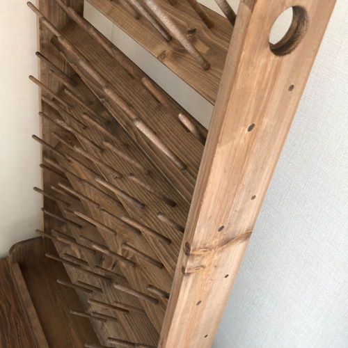 糸巻棚 糸棚 – White Ochre – | Uchidamishinshokai | 内田ミシン商会