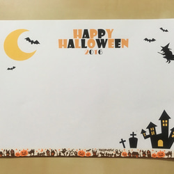 ハロウィン足形アート用台紙/手形アート 2枚目の画像