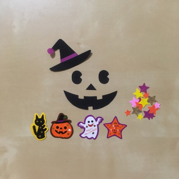 ハロウィン足形アート用台紙/手形アート 4枚目の画像