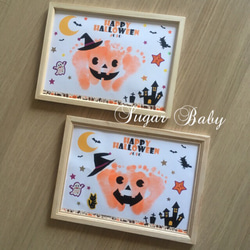 ハロウィン足形アート用台紙/手形アート 5枚目の画像
