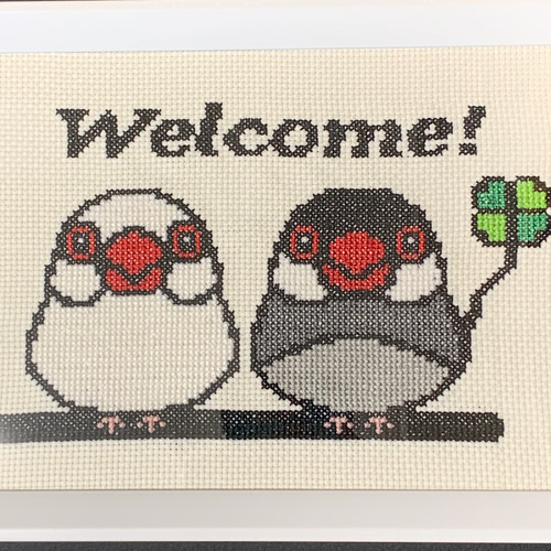 オリジナル文鳥柄 クロスステッチ その他インテリア雑貨 joya 通販