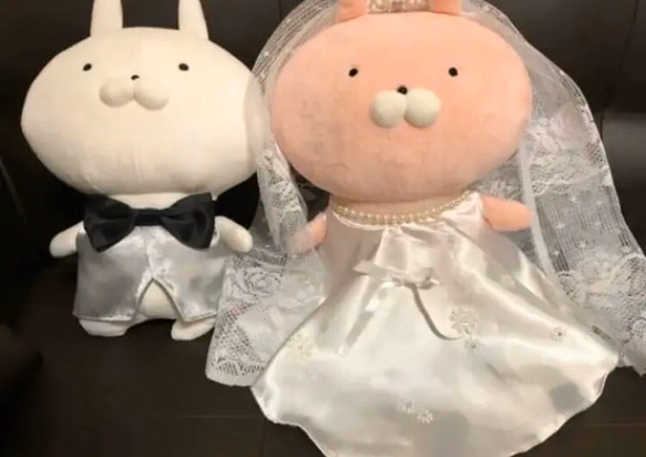 うさまる♡うさこのウェディング衣装小物セット ぬいぐるみ