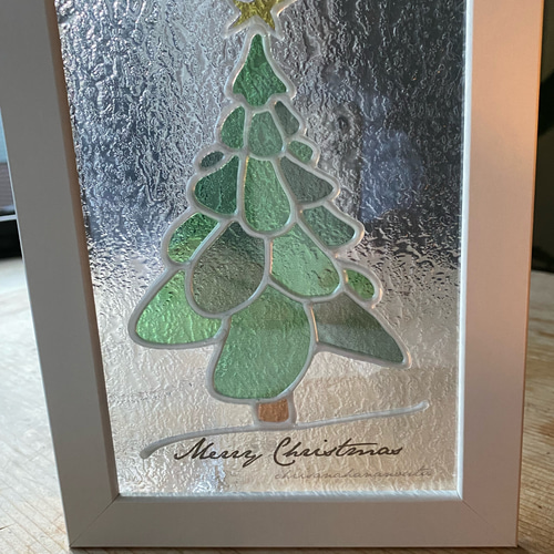 クリスマス もみの木のツリー ギャラリーグラスアート ステンドグラス
