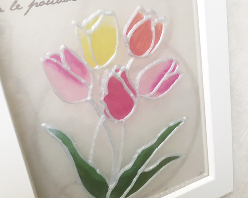 ピンクのチューリップ♦︎ステンドグラス Amazon.co.jp: ピンクのチューリップ ステンドグラス : おもちゃ