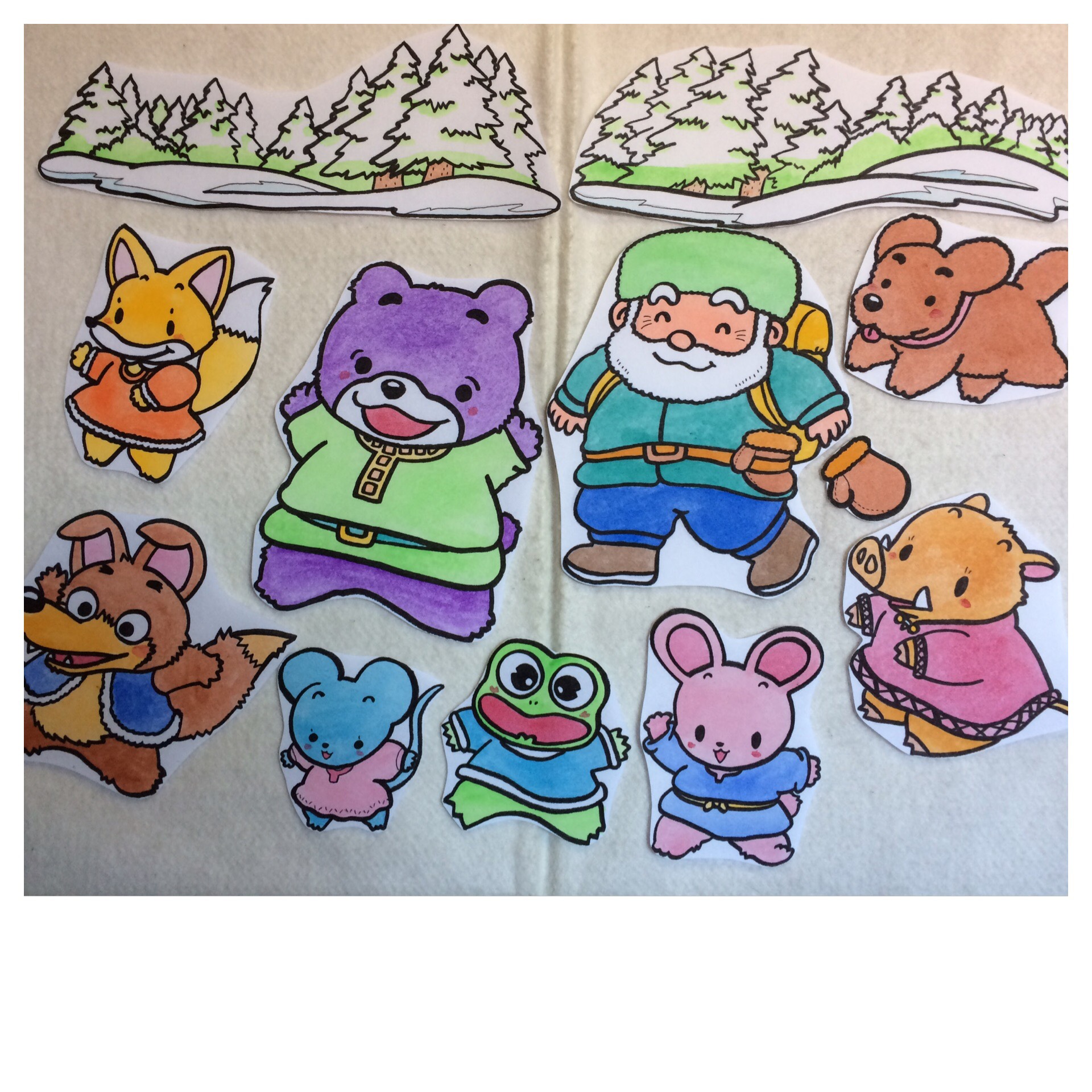 HAPPY☆様オーダー品　てぶくろテーブルシアター HAPPY☆様オーダー品 てぶくろテーブルシアター HAPPY☆様オーダー品