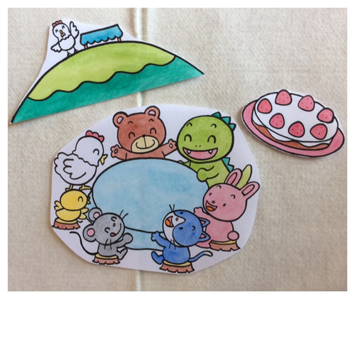パネルシアター　ひよこちゃん　いちごはどこ？　おひなさまはだあれ？セット パネルシアターひよこちゃんいちごはどこ？おひなさまはだあれ
