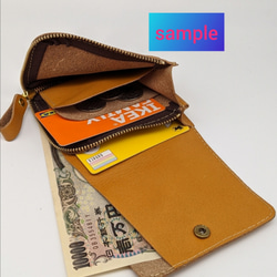 コンパクト二つ折り財布　ボルドー 5枚目の画像