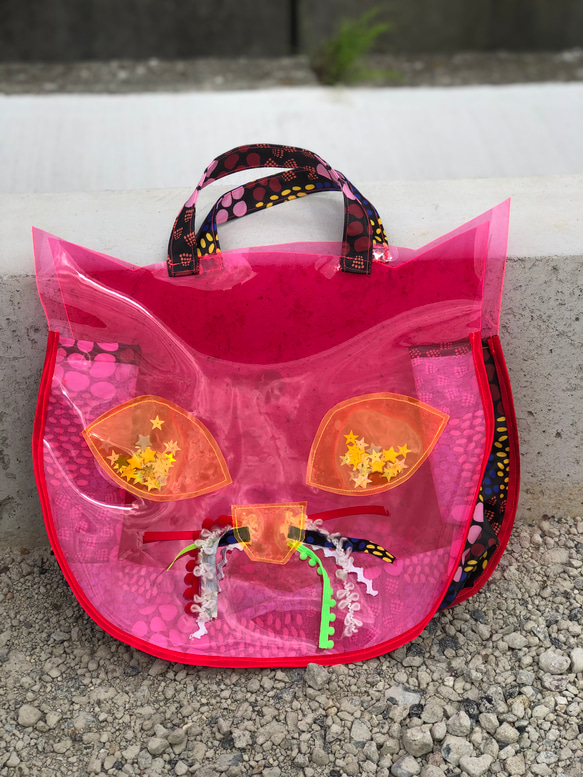 猫型プールバック ピンク 大 PVCバック その他バッグ mainSpace