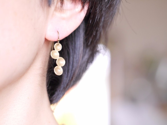 客製化 IKURA 黃銅耳環 第4張的照片