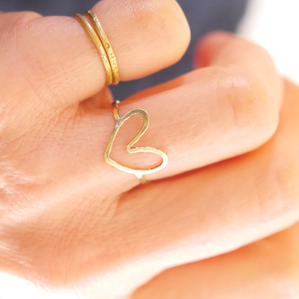 【特價戒指】黃銅可愛心型戒指訂做 第3張的照片