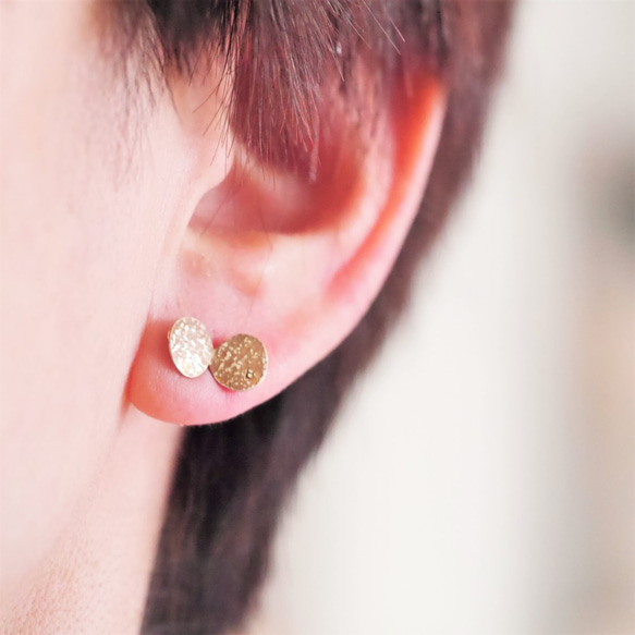 [已售出一隻耳朵] 黃銅 Chibicho 耳環定制 第4張的照片