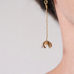 再次上架訂製黃銅 Tsuribana 耳環 第2張的照片