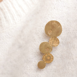 再販　BRASS　雪んこ　ブローチ　受注制作 1枚目の画像
