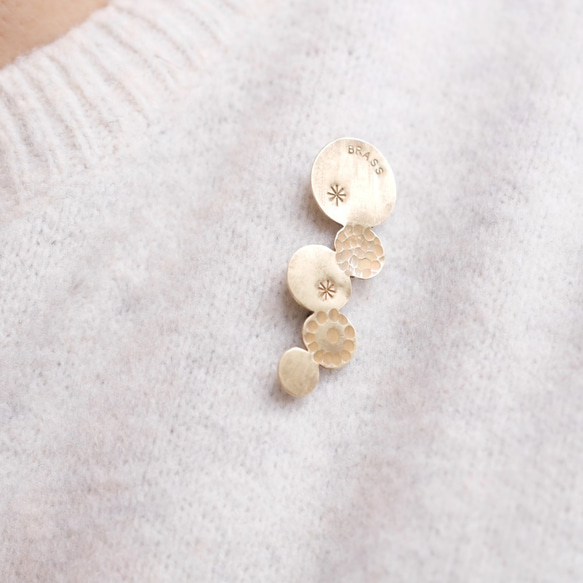 再販　BRASS　雪んこ　ブローチ　受注制作 4枚目の画像