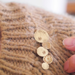 再販　BRASS　雪んこ　ブローチ　受注制作 2枚目の画像