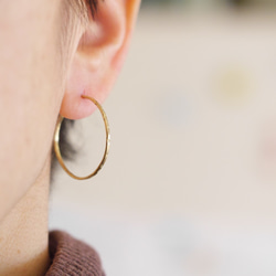 再次上架【已售出一隻耳朵】黃銅超可愛圓點耳環訂做 第3張的照片