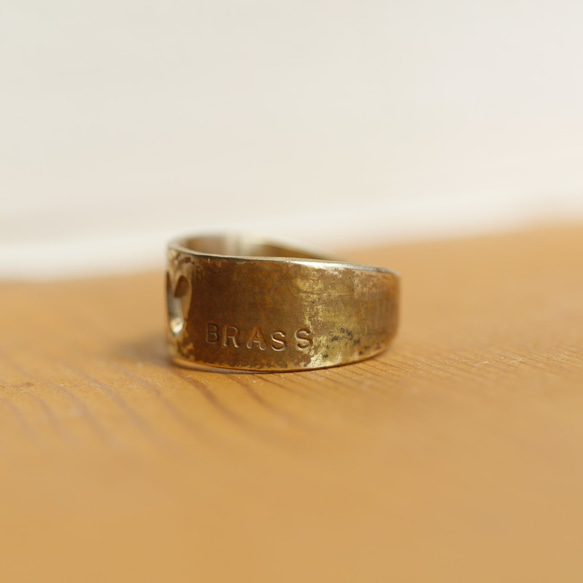 SALE！BRASS可愛戒指6.5號尺寸光面飾面實際商品有限 第2張的照片