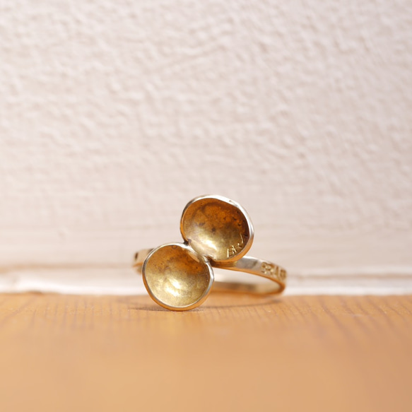 [現貨銷售]黃銅Shishimi-chan戒指編號17大小1件限量 第2張的照片