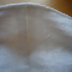 夏マスク 刺繍 綿麻 オールオーバーレース 花柄 オフホワイト 薄手 白 レース 裏シングルガーゼ 【販売終了】 5枚目の画像