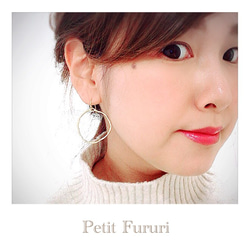 18kgf Simple goldring pierce/earring  PetitFururi パーツ交換 5枚目の画像