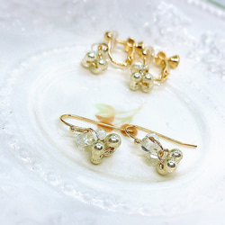 16kgf Czech crystal bubble pierce/earring ノンホール 7枚目の画像