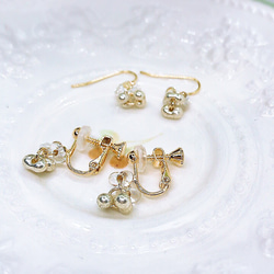 16kgf Czech crystal bubble pierce/earring ノンホール 8枚目の画像