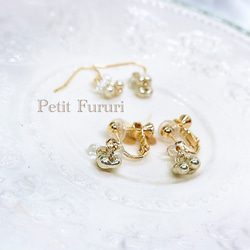 16kgf Czech crystal bubble pierce/earring ノンホール 9枚目の画像