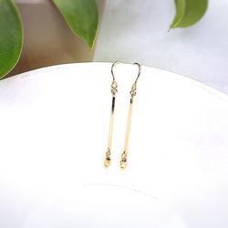 18kgf  Simple gold Ping pierce/earring PitetFururi ラッピング 2枚目の画像