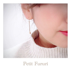 18kgf  Simple gold Ping pierce/earring PitetFururi ラッピング 3枚目の画像