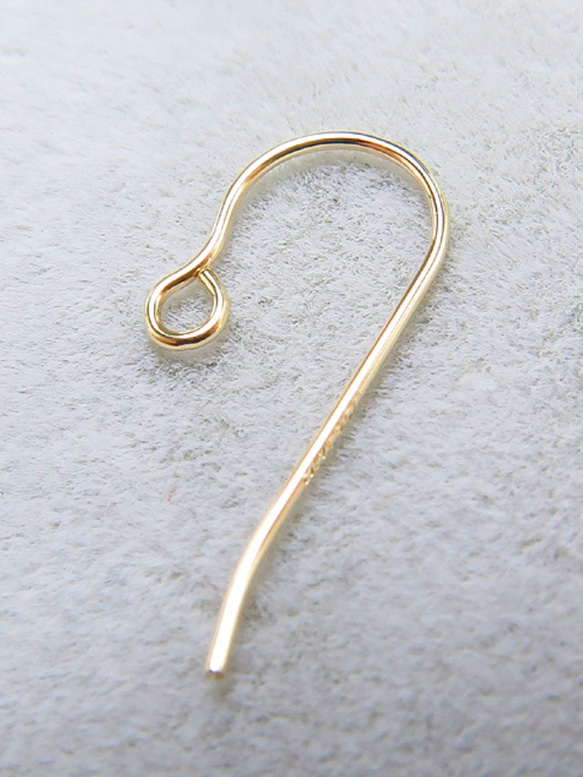 2ペア〜〈14kgf〉極細 シンプル フック ピアス　0.51mm 刻印あり 2枚目の画像