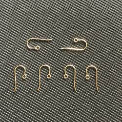 2ペア〜〈14kgf〉極細 シンプル フック ピアス　0.51mm 刻印あり 4枚目の画像