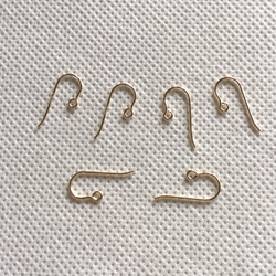 2ペア〜〈14kgf〉極細 シンプル フック ピアス　0.51mm 刻印あり 5枚目の画像