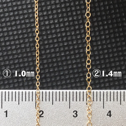 14kgf 40㎝ 華奢あずきチェーン ネックレス 1.4㎜幅  線径0.25㎜ 1~10本　 8枚目の画像