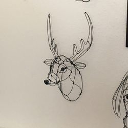 鹿1号 3Dワイヤーアート(在庫販売) 4枚目の画像