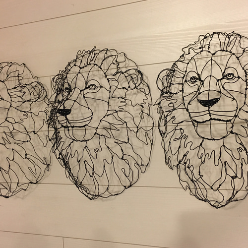 ワイヤーアート　ワイヤークラフト ライオン ワイヤーアート ワイヤークラフト ライオン ワイヤーアート ワイヤー