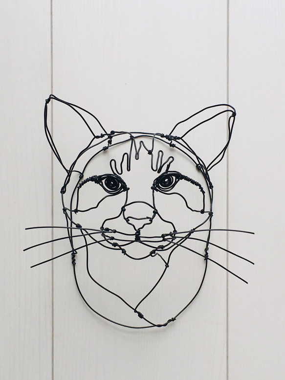 注文商品 猫 ワイヤーアート 2枚目の画像