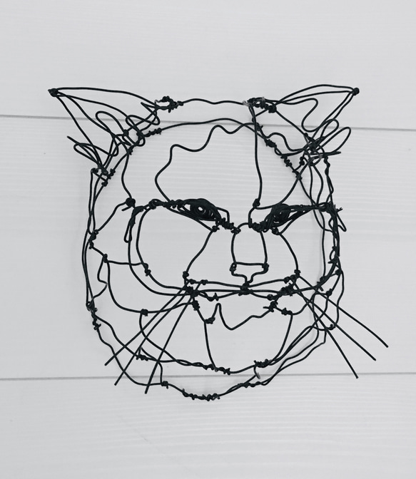 注文商品 猫 ワイヤーアート 5枚目の画像