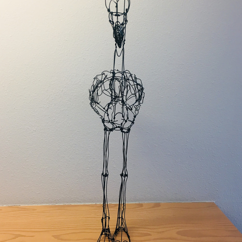 ワイヤーアートオブジェ・フィギュア 自立式オリジナル1点もの