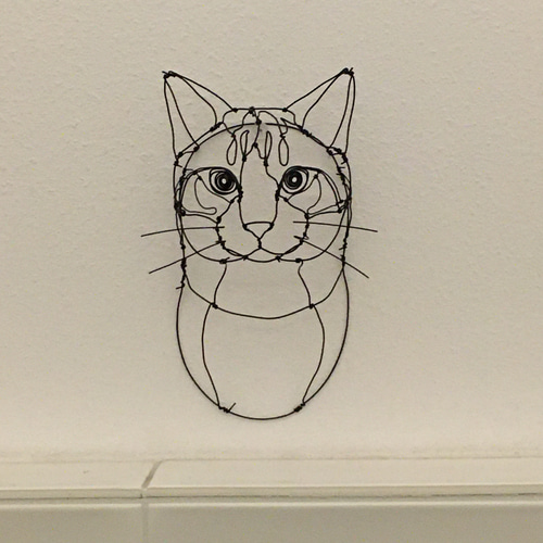 猫 3Dワイヤーアート (オーダー可) 立体・オブジェ ARTseeds 通販 ...