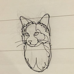 猫 3Dワイヤーアート (オーダー可) 4枚目の画像