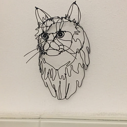 猫 3Dワイヤーアート (オーダー可) 5枚目の画像