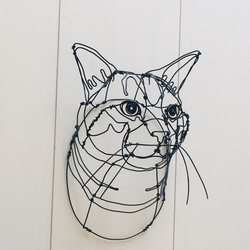 注文商品 猫2匹セット ワイヤーアート 3枚目の画像