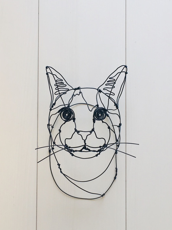 注文商品 猫2匹セット ワイヤーアート 4枚目の画像