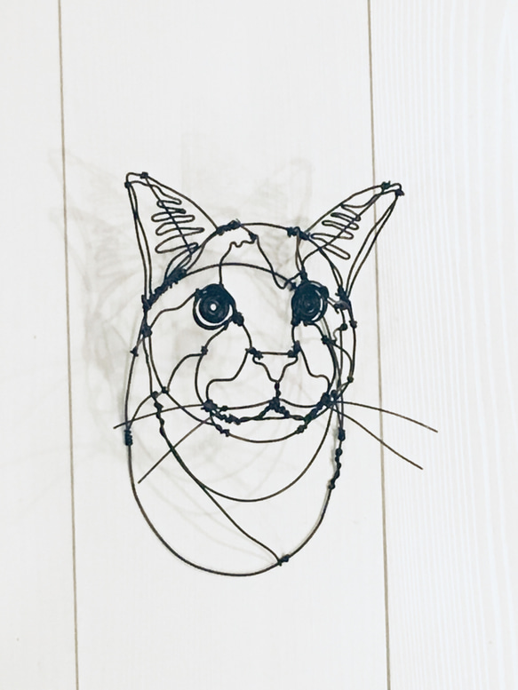 注文商品 猫2匹セット ワイヤーアート 5枚目の画像