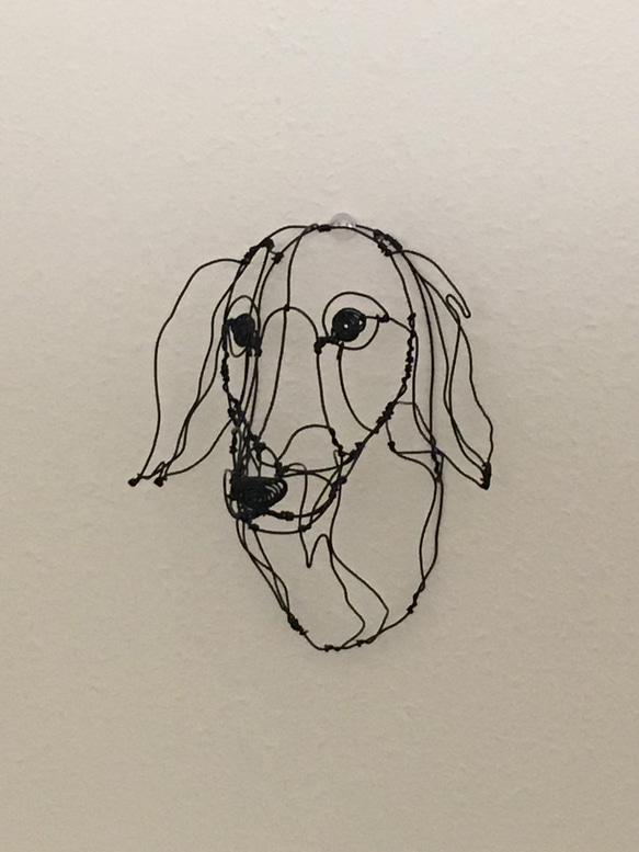 犬 3Dワイヤーアート (オーダー可) 1枚目の画像